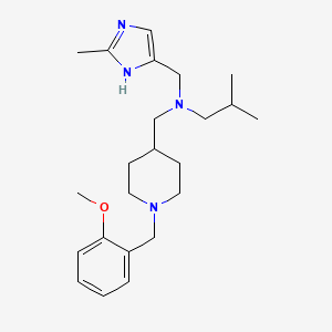 molecular formula C23H36N4O B5150474 N-{[1-(2-methoxybenzyl)-4-piperidinyl]methyl}-2-methyl-N-[(2-methyl-1H-imidazol-4-yl)methyl]-1-propanamine 