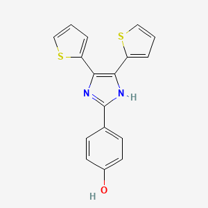 molecular formula C17H12N2OS2 B5150515 4-(4,5-di-2-thienyl-1H-imidazol-2-yl)phenol 