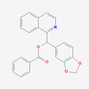 molecular formula C24H17NO4 B515052 1,3-Benzodioxol-5-yl(1-isoquinolinyl)methyl benzoate 