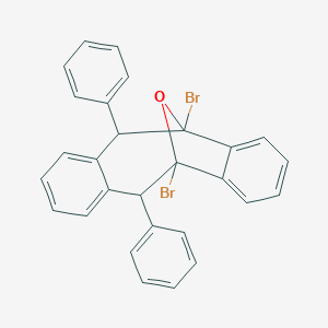 molecular formula C28H20Br2O B515054 1,10-Dibromo-2,9-diphenyl-17-oxatetracyclo[8.6.1.03,8.011,16]heptadeca-3,5,7,11,13,15-hexaene 