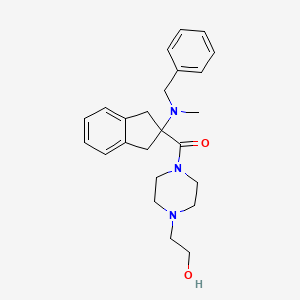 molecular formula C24H31N3O2 B5150547 2-[4-({2-[benzyl(methyl)amino]-2,3-dihydro-1H-inden-2-yl}carbonyl)-1-piperazinyl]ethanol 