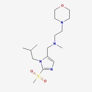 molecular formula C16H30N4O3S B5150565 N-{[1-isobutyl-2-(methylsulfonyl)-1H-imidazol-5-yl]methyl}-N-methyl-2-(4-morpholinyl)ethanamine 