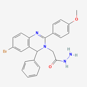 molecular formula C23H21BrN4O2 B5150578 2-[6-bromo-2-(4-methoxyphenyl)-4-phenyl-3(4H)-quinazolinyl]acetohydrazide 