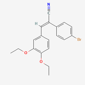 molecular formula C19H18BrNO2 B5150594 2-(4-bromophenyl)-3-(3,4-diethoxyphenyl)acrylonitrile 