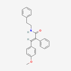 molecular formula C24H23NO2 B5150599 3-(4-methoxyphenyl)-2-phenyl-N-(2-phenylethyl)acrylamide 