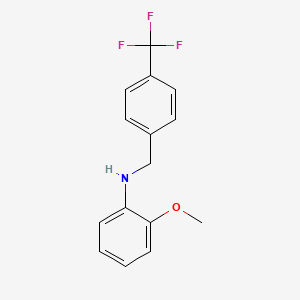 molecular formula C15H14F3NO B5150601 (2-methoxyphenyl)[4-(trifluoromethyl)benzyl]amine 