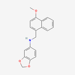 molecular formula C19H17NO3 B5150619 1,3-benzodioxol-5-yl[(4-methoxy-1-naphthyl)methyl]amine 