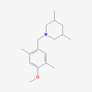 molecular formula C17H27NO B5150645 1-(4-methoxy-2,5-dimethylbenzyl)-3,5-dimethylpiperidine 