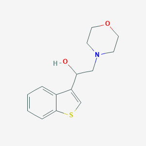 molecular formula C14H17NO2S B515065 1-(1-Benzothiophen-3-yl)-2-morpholin-4-ylethanol 