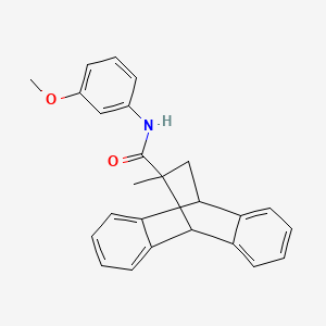 molecular formula C25H23NO2 B5150658 N-(3-methoxyphenyl)-15-methyltetracyclo[6.6.2.0~2,7~.0~9,14~]hexadeca-2,4,6,9,11,13-hexaene-15-carboxamide 