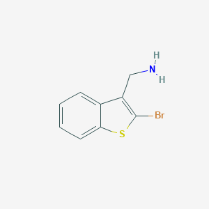 molecular formula C9H8BrNS B515066 (2-Bromo-1-benzothien-3-yl)methanamine 