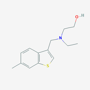 molecular formula C14H19NOS B515067 2-{Ethyl[(6-methyl-1-benzothien-3-yl)methyl]amino}ethanol 