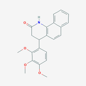 molecular formula C22H21NO4 B5150675 4-(2,3,4-trimethoxyphenyl)-3,4-dihydrobenzo[h]quinolin-2(1H)-one CAS No. 5749-92-8