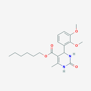 molecular formula C20H28N2O5 B5150685 hexyl 4-(2,3-dimethoxyphenyl)-6-methyl-2-oxo-1,2,3,4-tetrahydro-5-pyrimidinecarboxylate 