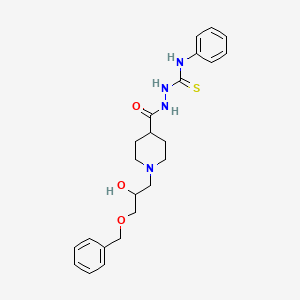 molecular formula C23H30N4O3S B5150698 2-({1-[3-(benzyloxy)-2-hydroxypropyl]-4-piperidinyl}carbonyl)-N-phenylhydrazinecarbothioamide 