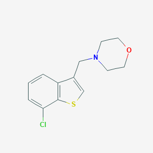 molecular formula C13H14ClNOS B515070 4-[(7-Chloro-1-benzothien-3-yl)methyl]morpholine 