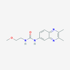 molecular formula C14H18N4O2 B5150705 N-(2,3-dimethyl-6-quinoxalinyl)-N'-(2-methoxyethyl)urea 