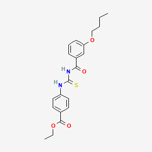 molecular formula C21H24N2O4S B5150713 ethyl 4-({[(3-butoxybenzoyl)amino]carbonothioyl}amino)benzoate 