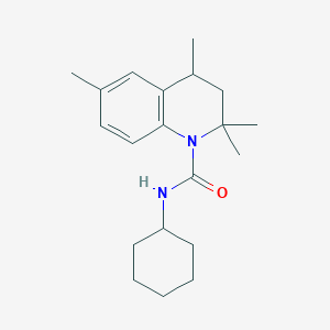 molecular formula C20H30N2O B5150720 N-cyclohexyl-2,2,4,6-tetramethyl-3,4-dihydro-1(2H)-quinolinecarboxamide 