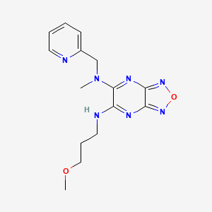 molecular formula C15H19N7O2 B5150721 N'-(3-methoxypropyl)-N-methyl-N-(2-pyridinylmethyl)[1,2,5]oxadiazolo[3,4-b]pyrazine-5,6-diamine 