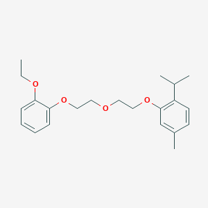 molecular formula C22H30O4 B5150731 2-{2-[2-(2-ethoxyphenoxy)ethoxy]ethoxy}-1-isopropyl-4-methylbenzene 