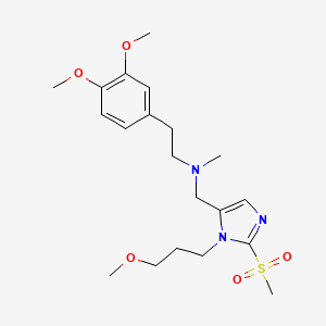 molecular formula C20H31N3O5S B5150737 2-(3,4-dimethoxyphenyl)-N-{[1-(3-methoxypropyl)-2-(methylsulfonyl)-1H-imidazol-5-yl]methyl}-N-methylethanamine 
