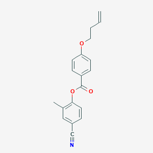 molecular formula C19H17NO3 B515074 4-Cyano-2-methylphenyl 4-(3-butenyloxy)benzoate 