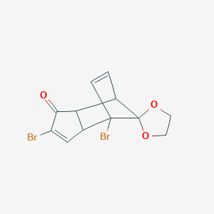 molecular formula C12H10Br2O3 B515075 1',4'-二溴螺[1,3-二氧戊环-2,10'-三环[5.2.1.0^{2,6}]癸烷]-3',8'-二烯-5'-酮 CAS No. 95272-45-0