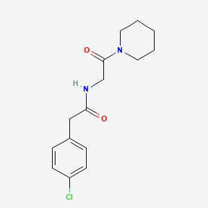2-(4-chlorophenyl)-N-[2-oxo-2-(1-piperidinyl)ethyl]acetamide