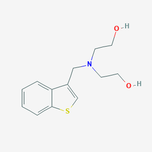 molecular formula C13H17NO2S B515077 2-[1-Benzothiophen-3-ylmethyl(2-hydroxyethyl)amino]ethanol 