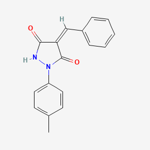 molecular formula C17H14N2O2 B5150772 4-benzylidene-1-(4-methylphenyl)-3,5-pyrazolidinedione 