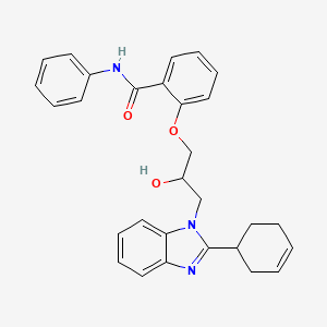 molecular formula C29H29N3O3 B5150777 2-{3-[2-(3-cyclohexen-1-yl)-1H-benzimidazol-1-yl]-2-hydroxypropoxy}-N-phenylbenzamide 