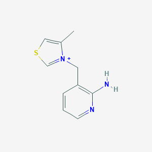 molecular formula C10H12N3S+ B515082 3-[(2-Amino-3-pyridinyl)methyl]-4-methyl-1,3-thiazol-3-ium 