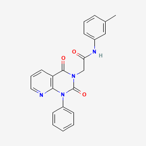 molecular formula C22H18N4O3 B5150825 2-(2,4-dioxo-1-phenyl-1,4-dihydropyrido[2,3-d]pyrimidin-3(2H)-yl)-N-(3-methylphenyl)acetamide 