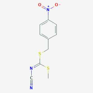 molecular formula C10H9N3O2S2 B515083 4-Nitrobenzyl methyl cyanodithioimidocarbonate 