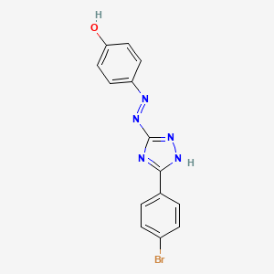 molecular formula C14H10BrN5O B5150838 4-{[3-(4-bromophenyl)-1H-1,2,4-triazol-5-yl]diazenyl}phenol 