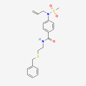 molecular formula C20H24N2O3S2 B5150844 4-[allyl(methylsulfonyl)amino]-N-[2-(benzylthio)ethyl]benzamide 