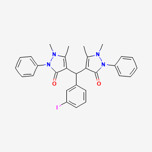 molecular formula C29H27IN4O2 B5150852 4,4'-[(3-iodophenyl)methylene]bis(1,5-dimethyl-2-phenyl-1,2-dihydro-3H-pyrazol-3-one) 