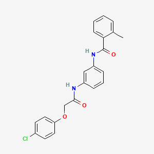 molecular formula C22H19ClN2O3 B5150909 N-(3-{[(4-chlorophenoxy)acetyl]amino}phenyl)-2-methylbenzamide 