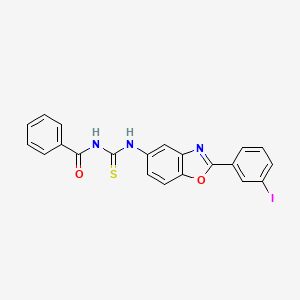 molecular formula C21H14IN3O2S B5150916 N-({[2-(3-iodophenyl)-1,3-benzoxazol-5-yl]amino}carbonothioyl)benzamide 