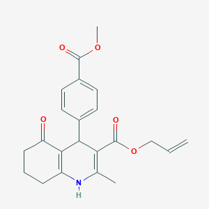 molecular formula C22H23NO5 B5150924 allyl 4-[4-(methoxycarbonyl)phenyl]-2-methyl-5-oxo-1,4,5,6,7,8-hexahydro-3-quinolinecarboxylate 