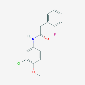 molecular formula C15H13ClFNO2 B5150927 N-(3-chloro-4-methoxyphenyl)-2-(2-fluorophenyl)acetamide 