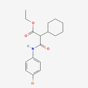 ethyl 3-[(4-bromophenyl)amino]-2-cyclohexyl-3-oxopropanoate