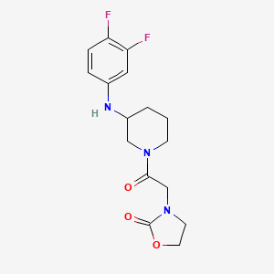 molecular formula C16H19F2N3O3 B5150936 3-(2-{3-[(3,4-difluorophenyl)amino]-1-piperidinyl}-2-oxoethyl)-1,3-oxazolidin-2-one 