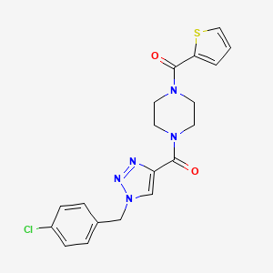 molecular formula C19H18ClN5O2S B5150952 1-{[1-(4-chlorobenzyl)-1H-1,2,3-triazol-4-yl]carbonyl}-4-(2-thienylcarbonyl)piperazine 