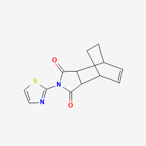 molecular formula C13H12N2O2S B5150985 4-(1,3-thiazol-2-yl)-4-azatricyclo[5.2.2.0~2,6~]undec-8-ene-3,5-dione 