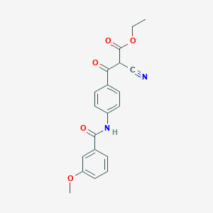 molecular formula C20H18N2O5 B5151015 ethyl 2-cyano-3-{4-[(3-methoxybenzoyl)amino]phenyl}-3-oxopropanoate 
