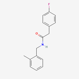 molecular formula C16H16FNO B5151026 2-(4-fluorophenyl)-N-(2-methylbenzyl)acetamide 
