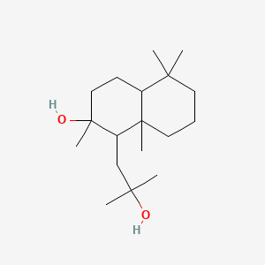 molecular formula C18H34O2 B5151036 1-(2-hydroxy-2-methylpropyl)-2,5,5,8a-tetramethyldecahydro-2-naphthalenol 
