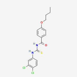 molecular formula C18H18Cl2N2O2S B5151052 4-butoxy-N-{[(3,4-dichlorophenyl)amino]carbonothioyl}benzamide 